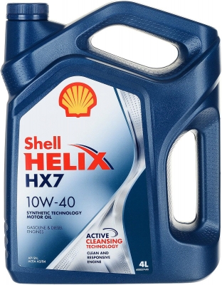 Моторное масло Shell Helix HX7 10W-40, 4л