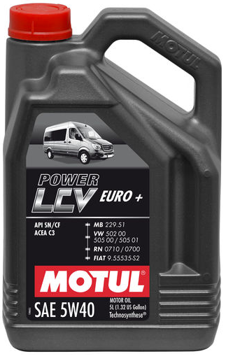 Моторное масло Motul POWER LCV EUR+ 5W-40, 5л