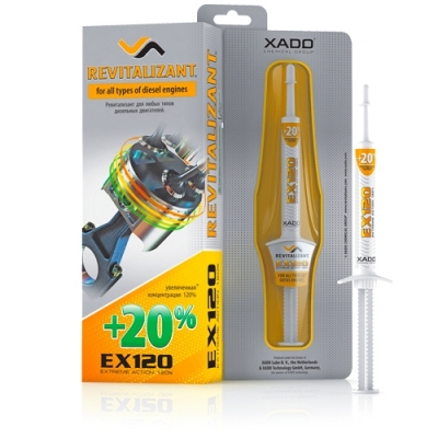 XADO Revitalizant EX120 для дизельных двигателей (шприц) блистер 8мл, 0.008л