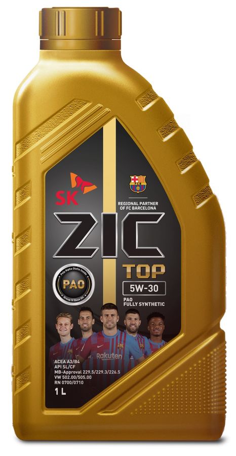 Моторное масло ZIC TOP 5W-30 API SL/CF, 1л