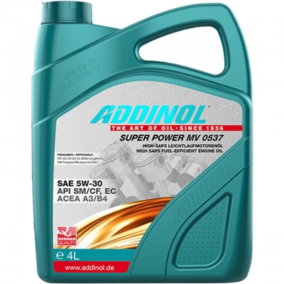 Моторное масло ADDINOL Super Power MV 0537 5W-30, 4л