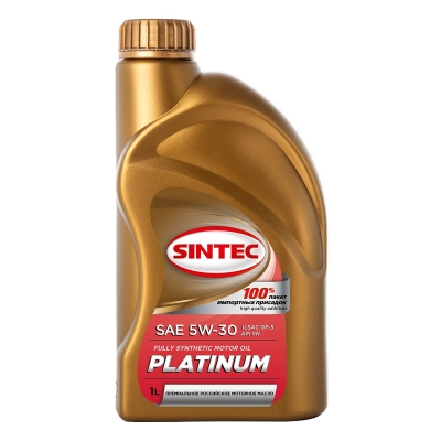 Моторное масло Sintec 5W-30 Platinum API SN, ILSAC GF-5, 1л