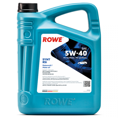 Моторное масло ROWE HIGHTEC SYNT RSi SAE 5W-40, 4л