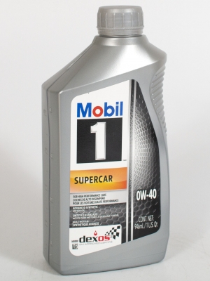 Моторное масло Mobil 1 Full Synthetic SUPERCAR 0W-40, 0.946л